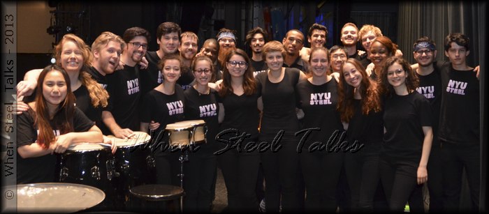 NYU Steel members after the 2013 Fall concert