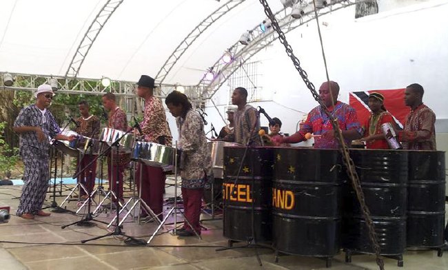 Cubas Steel band de Santiago de Cuba participates in Cubadisco 2014
