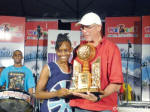 Brian Weekes of Mega Brite presents the winning 