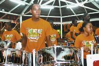 Point Fortin Tornadoes fills the bandstand at the Victor Chin Kit Park with the sweet sound of steel