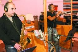 Etienne Charles recording a cut on Kaiso
