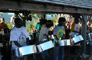 Halcyon Steel Orchestra playing at a Sunday night party at Shirley Heights.jpg
