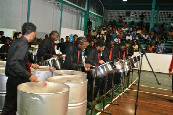 Ministry of Culture Youth and Sport Steel Orchestra during their performance in the Large Band category