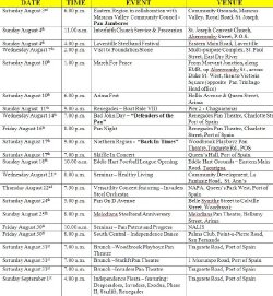 Pan Month 2013 events schedule