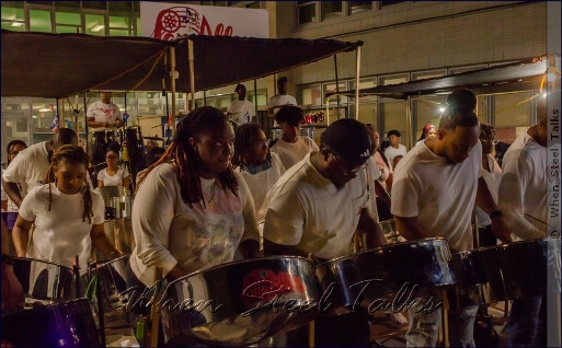 PanAlley Steel Orchestra during their recording session