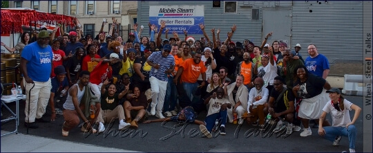 Philadelphia Pan Stars Steel Orchestra after their recording session