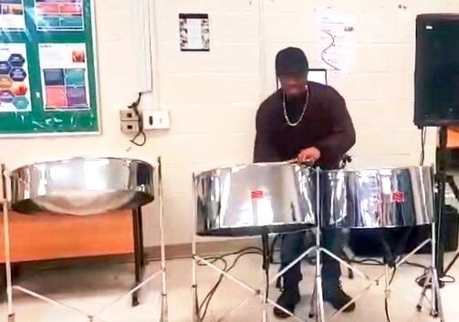Winston “Pappy” Frederick on steelpan