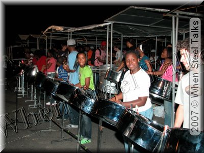 Sonatas Steel Orchestra during panyard recording