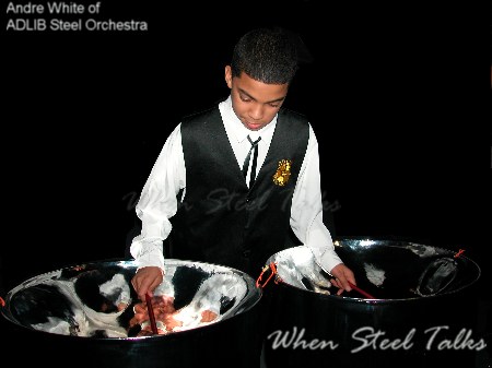 Andre White of ADLIB Steel Orchestra