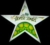 Silver Stars Steel Orchestra band logo - When Steel Talks