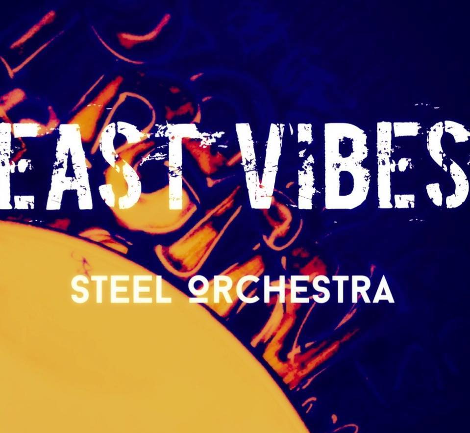 East Vibes Steel Orchestra band logo - When Steel Talks