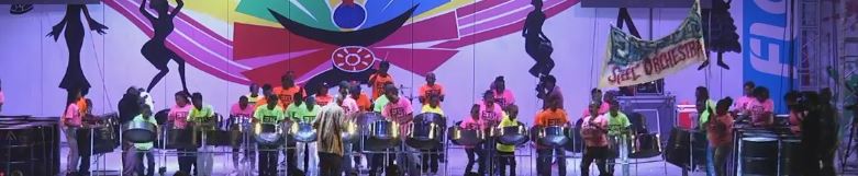 East Vibes Steel Orchestra performs during the 2017 National Panorama