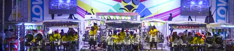 Halcyon Steel Orchestra performs during the 2017 National Panorama