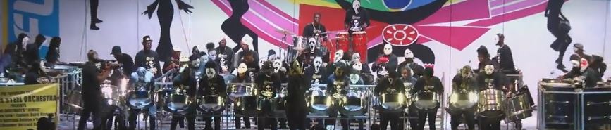 Panache Steel Orchestra performs during the 2017 National Panorama